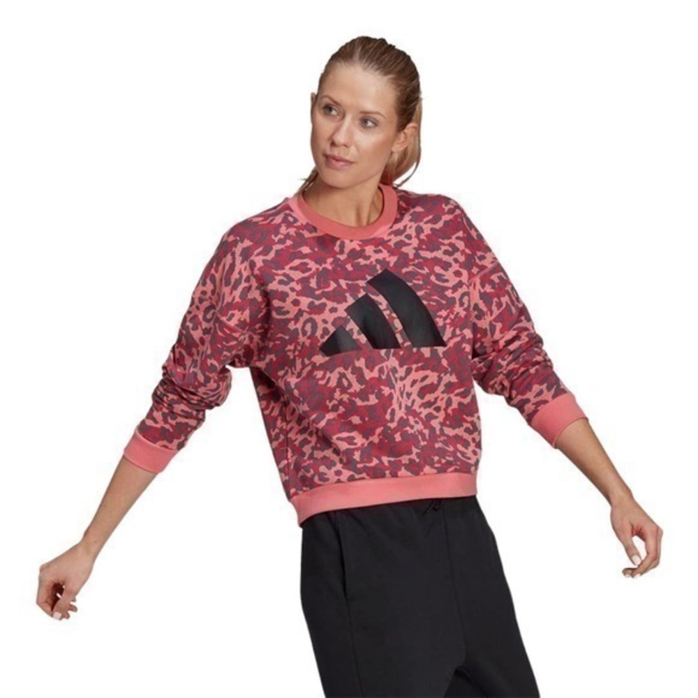 adidas Sportswear Leopard Print Sweatshirt size M